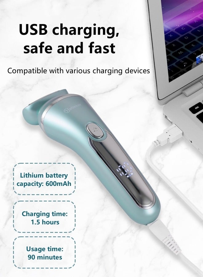 Electric Epilator for Women Hair Remover for Bikini Legs Underarm Rechargeable Hair Trimmer with Detachable Heads Wet Dry Dual Use - Image 5