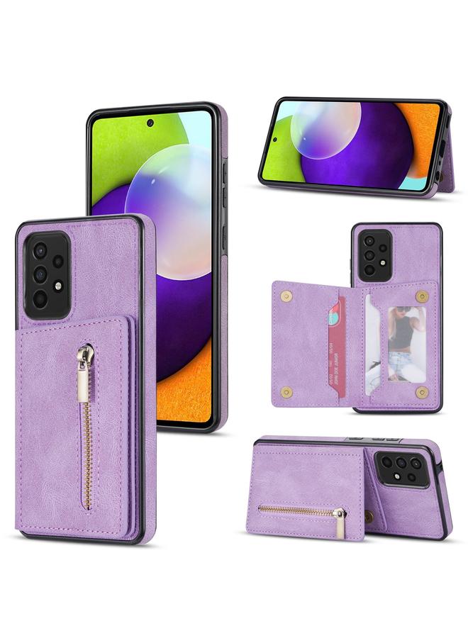 S-TOP Case For Samsung Galaxy A52 / A52s Zipper Card Holder Phone Case - Image 1