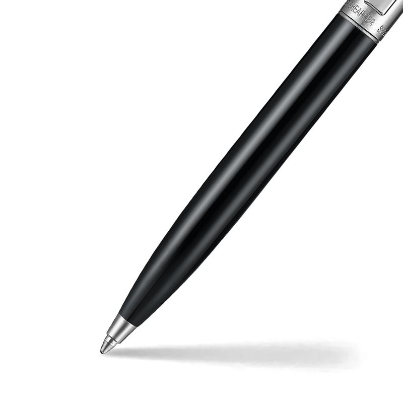 SHEAFFER قلم شيفر سنتينل 332 أسود لامع مع غطاء كروم وزخارف مطلية بالكروم - Image 5