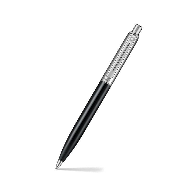 SHEAFFER قلم شيفر سنتينل 332 أسود لامع مع غطاء كروم وزخارف مطلية بالكروم - Image 1