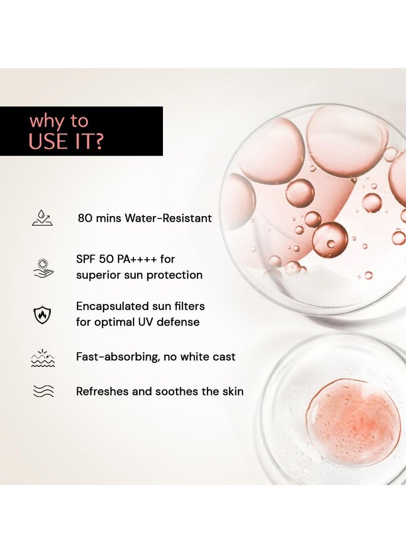 Deconstruct Deconstruct Invisible Water Sunscreen SPF 50 PA+++ | Instant Cooling & Freshness | 8-Hour Water-Resistant | Broad Spectrum UVA & UVB Protection | No White Cast | For All Skin Types | 40g  - Image 2