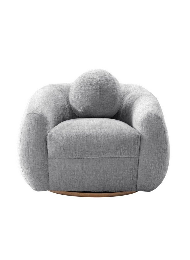 Micasa Elegant and Modern Design 1-Seater Swivel Base Sofa Chair Light Grey 62 x 96 x 91 cm OSF-1441-1S - Image 4