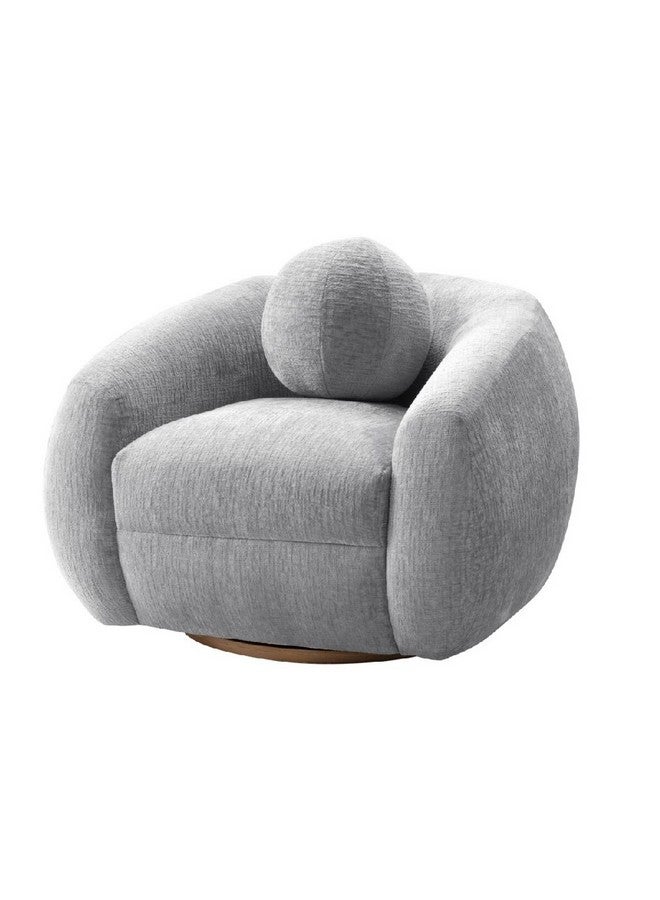 Micasa Elegant and Modern Design 1-Seater Swivel Base Sofa Chair Light Grey 62 x 96 x 91 cm OSF-1441-1S - Image 1