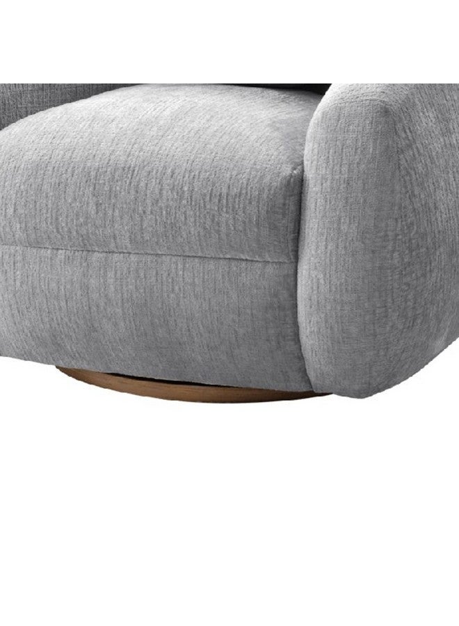 Micasa Elegant and Modern Design 1-Seater Swivel Base Sofa Chair Light Grey 62 x 96 x 91 cm OSF-1441-1S - Image 3