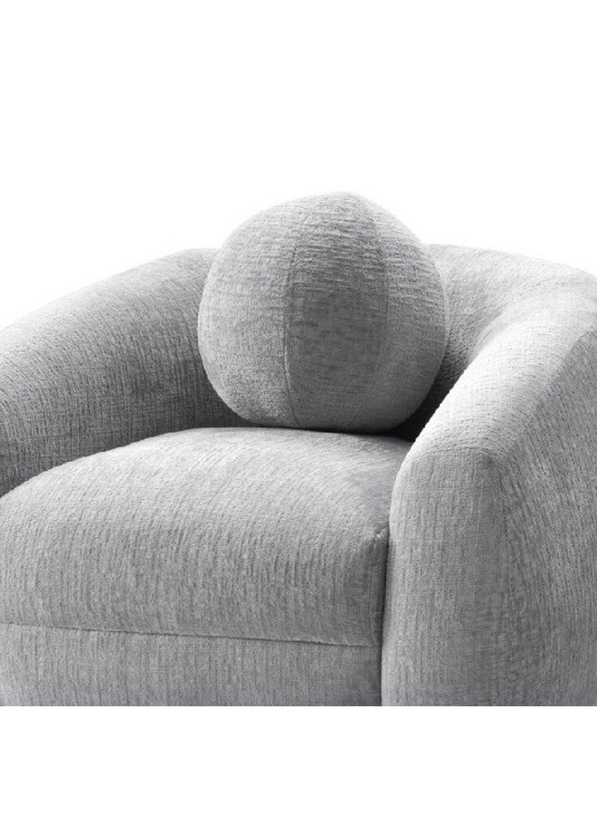 Micasa Elegant and Modern Design 1-Seater Swivel Base Sofa Chair Light Grey 62 x 96 x 91 cm OSF-1441-1S - Image 2