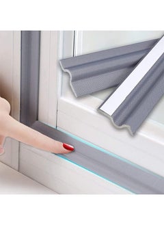 HY 4m Window Draft Stopper Draught Foam Seal Strip Wind Noise Dust Insect Blocker for Window and Door Insulation Soundproofing, Door Sweep for Interior Doors (Grey)  - Image 1