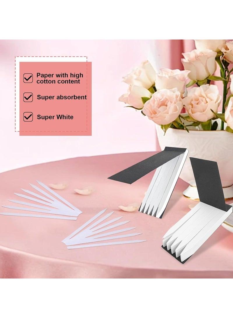 400pcs White Perfume Test Strips, Disposable Odor Tester for Men, Aromatherapy Essential Oils, Black