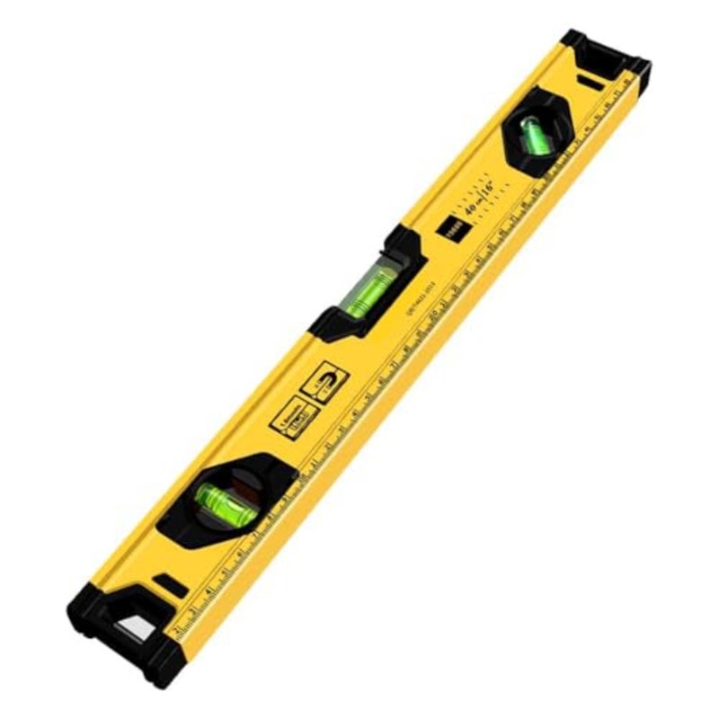 Spirit Level, Aluminium Alloy 400mm/16 Inch Shock Proof Torpedo Level Tool, with Magnetic Base and 3 Bubble Vials, Durable and Accurate Leveling for Construction and DIY Projects, Yellow - Image 1