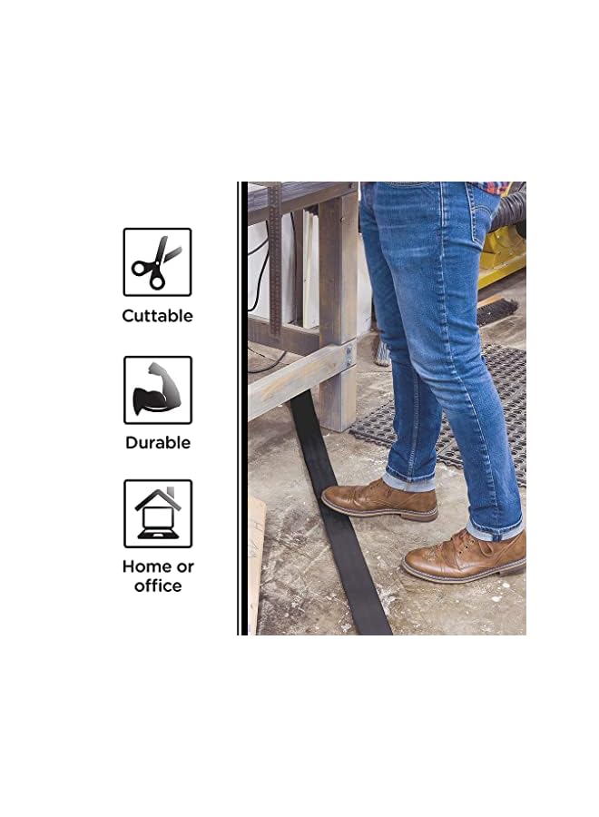 Goodern 10ft Floor Cord Cover,Wire Covers for Cords,Cord Hider,Floor Cable Protector,Extension Cord Cover,Protect Wires & Prevent Cable Trips,Cable Management Solution,2.5 x 3M-Black - Image 4