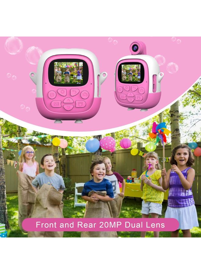 Generic Kids Camera for Girls Boys,Instant Camera for Kids with 32GB SD Card Reversible Lens Video Digital Camera with Print Photo Paper, Birthday Gifts Toy for 3-12 Year Old 5 Colour Pens (Pink)  - Image 4