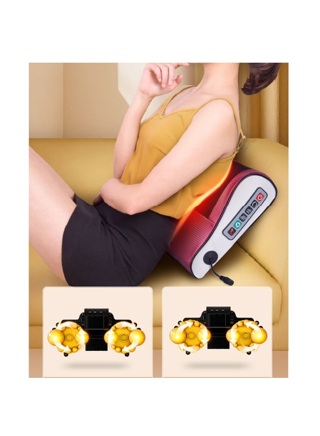 Health Massage Pillow with Deep Kneading Nodes and Heat Function for Neck, Back, Shoulders, and Legs, Includes Home Adapter and Car Charger for Relaxation Anywhere Anytime - Image 2