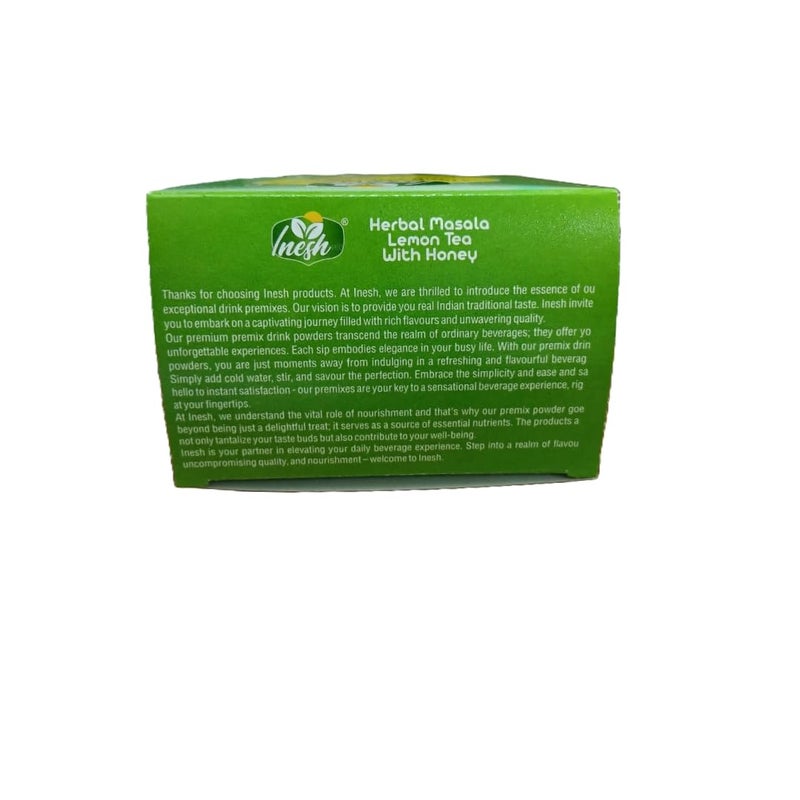 Inesh Herbal Masala Lemon Tea with Honey Instant Premix Powder - 10 Sachets (Box of 2, Total 20 Sachets) 300 gm - Image 3