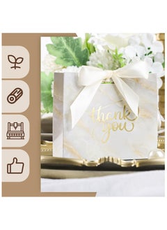 Joyelink 24PCS Small Thank You Gift Bags, MinI Party Favor Bags Yellow Candy Bags Treat Boxes Paper Gift Bags with Bow Ribbon for Wedding Bridal Baby Shower Birthday Party  - Image 4