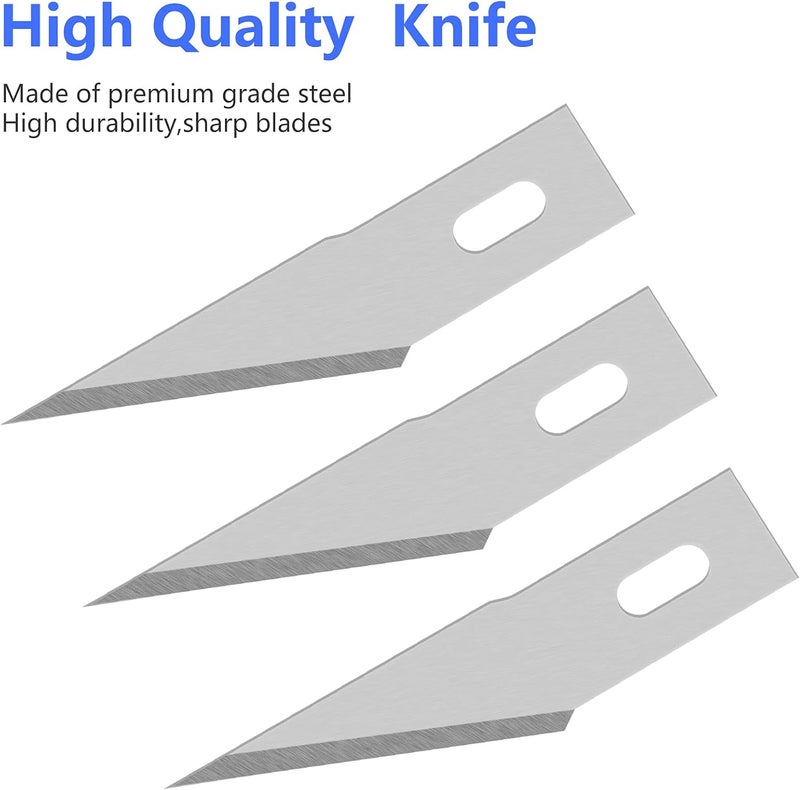 Jetmore 100 Pack Craft Hobby Blades #2 Craft Knife Blades Refill Hobby Knife Replacement Blade with Storage Box for Art and Crafting Scrapbooking Supplies Cutting Caving Stencil - Image 4