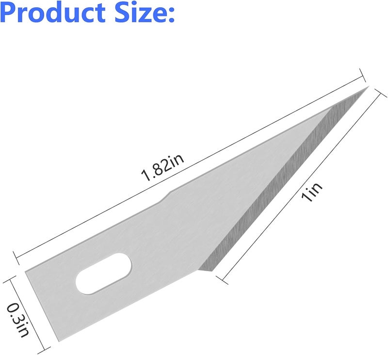 Jetmore 100 Pack Craft Hobby Blades #2 Craft Knife Blades Refill Hobby Knife Replacement Blade with Storage Box for Art and Crafting Scrapbooking Supplies Cutting Caving Stencil - Image 2