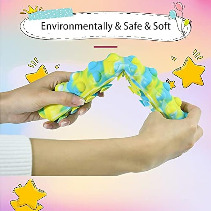 Langmeil Suction Pop Fidget Toy, Relax and Pressure Relief Toys, 3D Squeeze Anti-Pressure Popper Sensory Toys for Kids and Adults(Purple & Mint) - Image 3