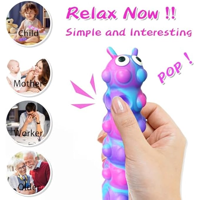 Langmeil Suction Pop Fidget Toy, Relax and Pressure Relief Toys, 3D Squeeze Anti-Pressure Popper Sensory Toys for Kids and Adults(Purple & Mint) - Image 4