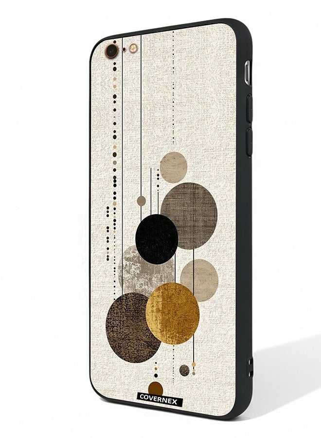 Covernex Apple iPhone 6s Plus Protective Case Cover Printed Featuring Neutral Tones Circular and Linear Art - Image 1