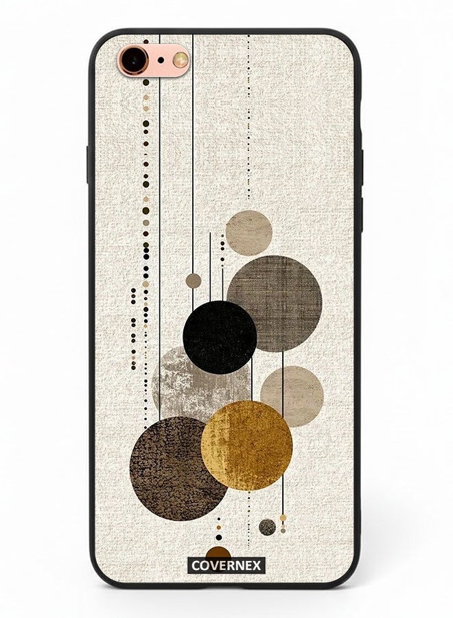 Covernex Apple iPhone 6s Plus Protective Case Cover Printed Featuring Neutral Tones Circular and Linear Art - Image 2