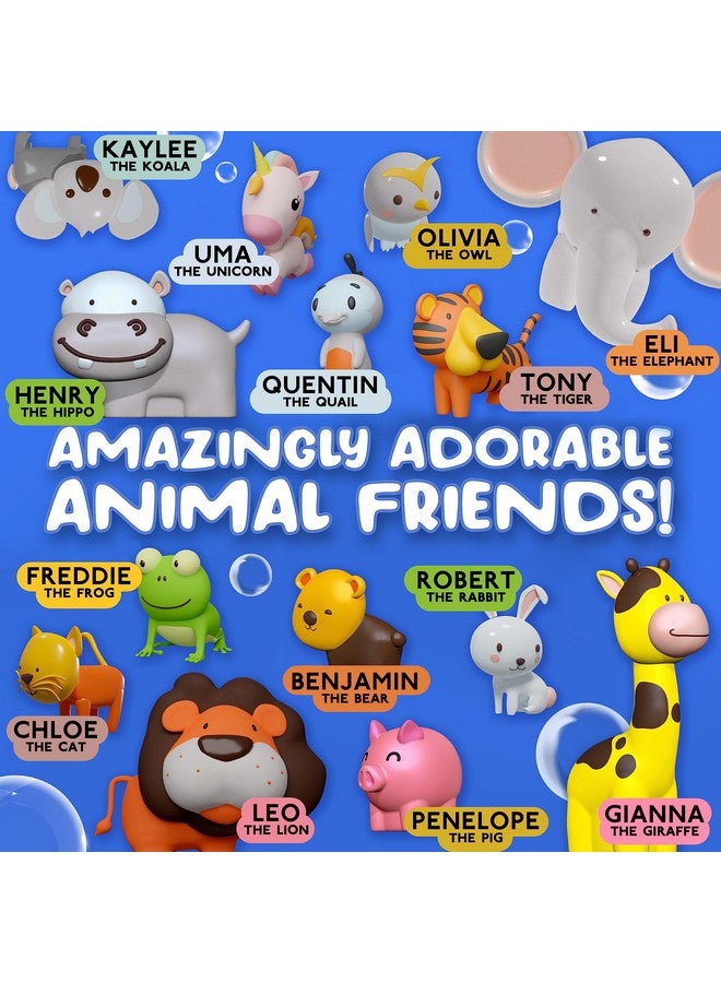 SplashEZ Mold Free Animals Bath Toys, No Hole Bath Toys for Toddlers, Bathtub 14 Animals Set for Kids, No Mold Floating Water Animals Set for Pool, BPA-Free Safe Fun, Infant Babies Ages 1 3 6 12 18 Mo - Image 4