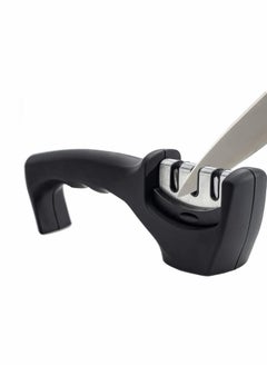 Excefore Knife Sharpener, 3 Stage Kitchen Knife Scissor Sharpener, 3-in-1 Manual Chef Steel Knife Scissor Sharpening Tool  - Image 1