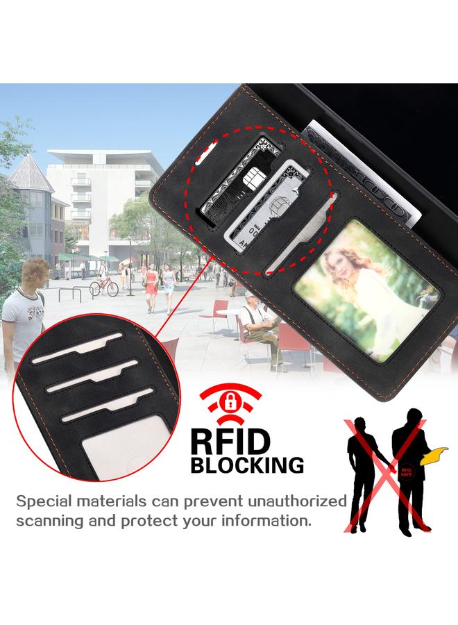 S-TOP Case For Samsung Galaxy A21 Skin Feel Anti-theft Brush Horizontal Flip Leather Phone Case - Image 3