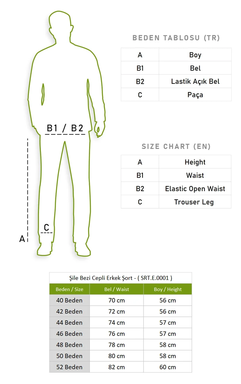 Eliş Şile Bezi Şile Cloth Men's Shorts With Pockets White Byz