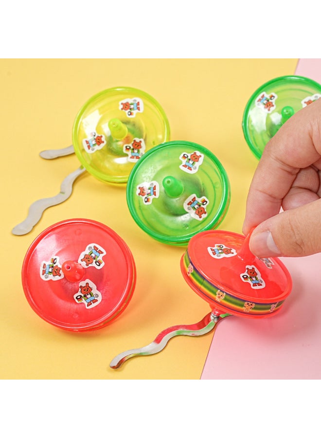 Cartoon Chain Snake Top Parent-Child Interactive Children's Toy Kindergarten Gift Creative Push-Sweep Code Activity Gift-Color:Chain Snake Top - Image 1