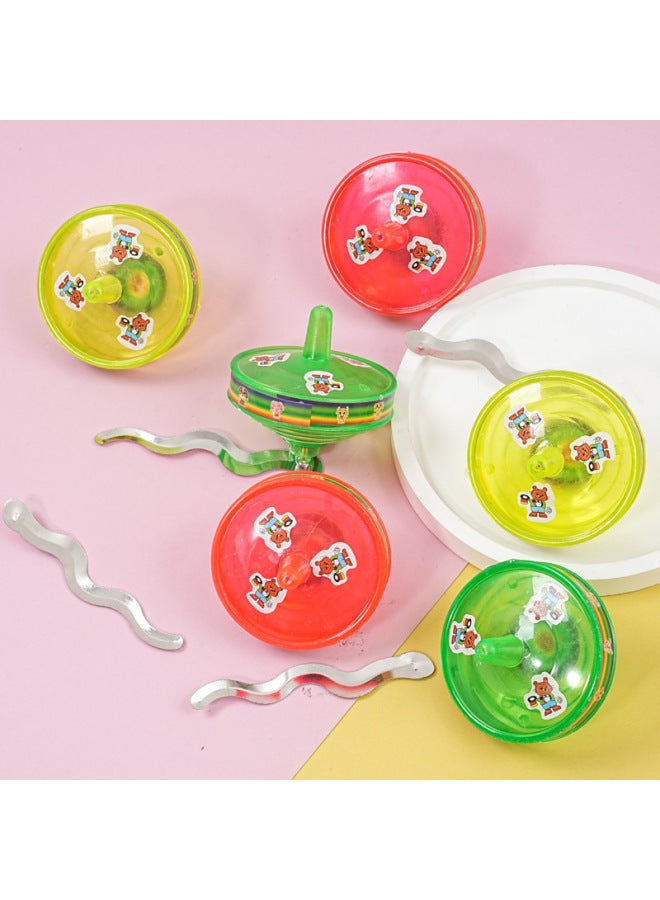 Cartoon Chain Snake Top Parent-Child Interactive Children's Toy Kindergarten Gift Creative Push-Sweep Code Activity Gift-Color:Chain Snake Top - Image 3