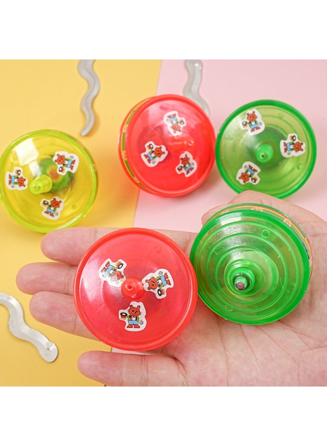 Cartoon Chain Snake Top Parent-Child Interactive Children's Toy Kindergarten Gift Creative Push-Sweep Code Activity Gift-Color:Chain Snake Top - Image 4