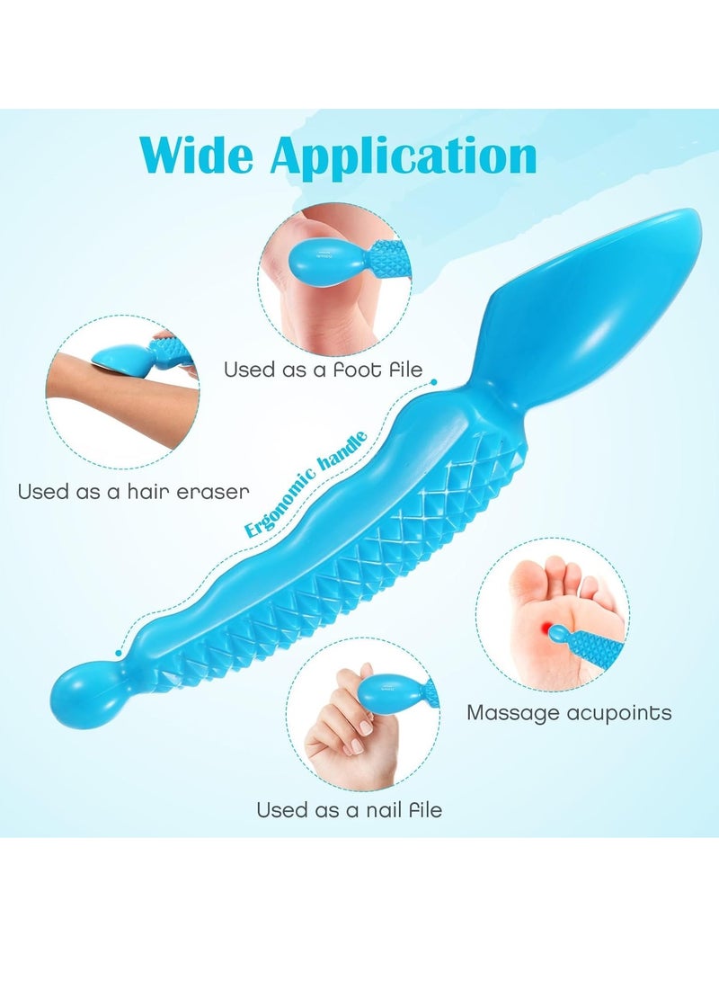 Excefore Glass Foot File Callus Remover for Feet, 4 in 1 Foot Scrubber & Massager & Hair Eraser & Nail File, Foot File for Dead Skin, Heel Scraper for Cracked Heels, Foot Exfoliator Tool - Image 3