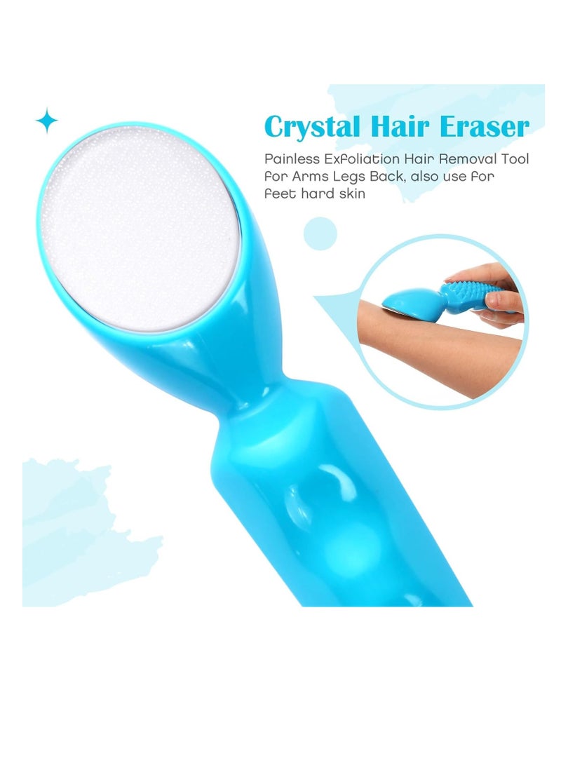 Excefore Glass Foot File Callus Remover for Feet, 4 in 1 Foot Scrubber & Massager & Hair Eraser & Nail File, Foot File for Dead Skin, Heel Scraper for Cracked Heels, Foot Exfoliator Tool - Image 4