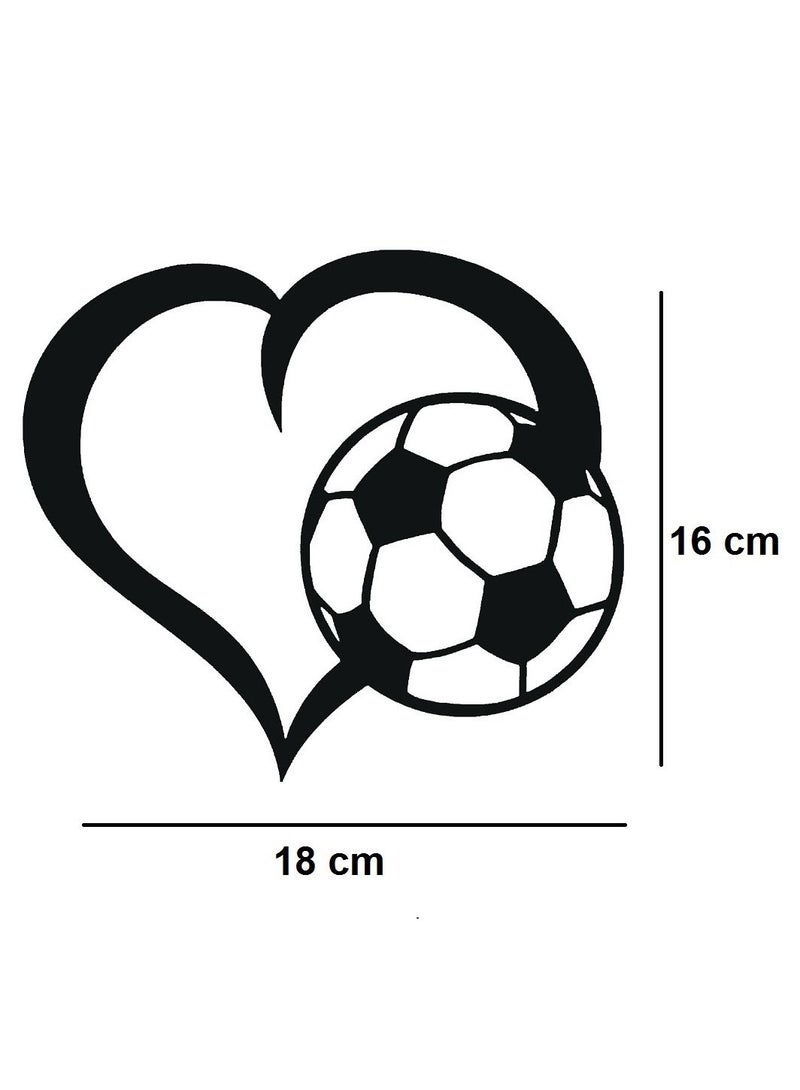 Love Soccer Sticker - Black