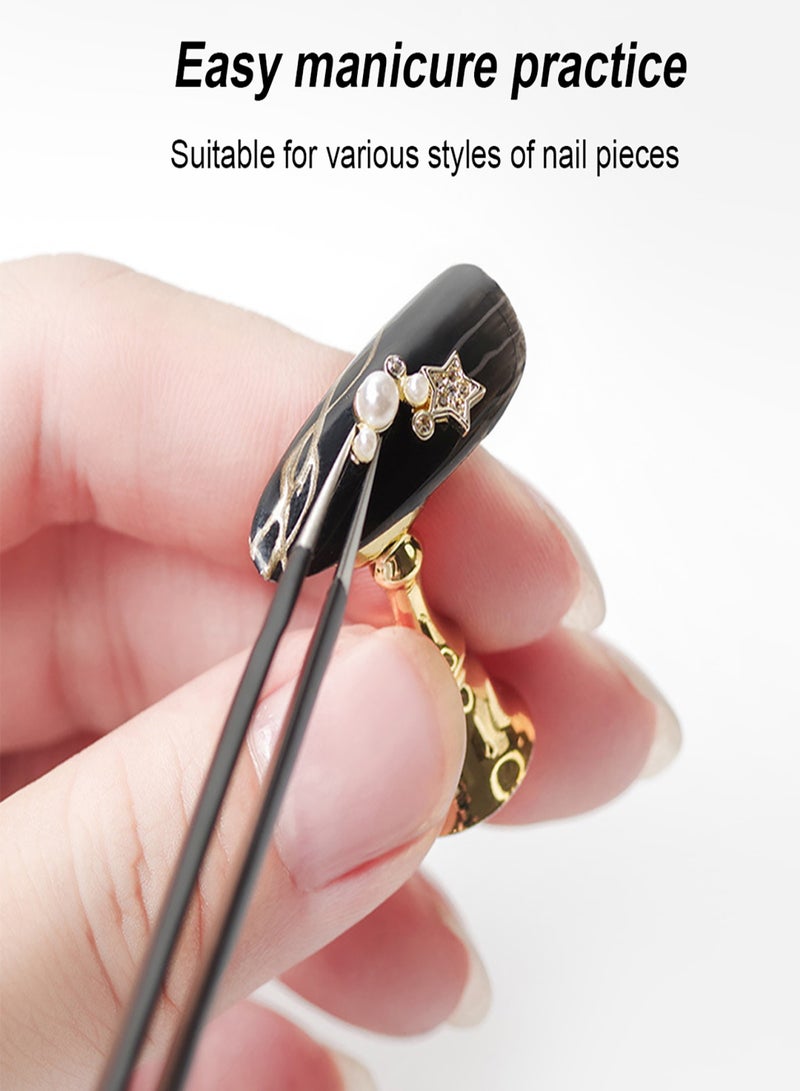 حاملات أظافر أكريليك للتدريب على فن الأظافر، حاملات أطراف أظافر مغناطيسية، رف عرض أظافر للتدريب، أداة مانيكير للاستخدام المنزلي في صالون الأظافر - Image 3