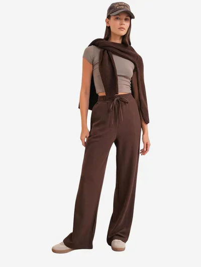 MixRay Mixray Ribbed Straight Leg Pants