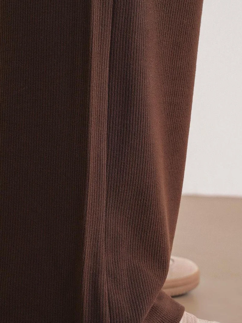 MixRay Mixray Ribbed Straight Leg Pants