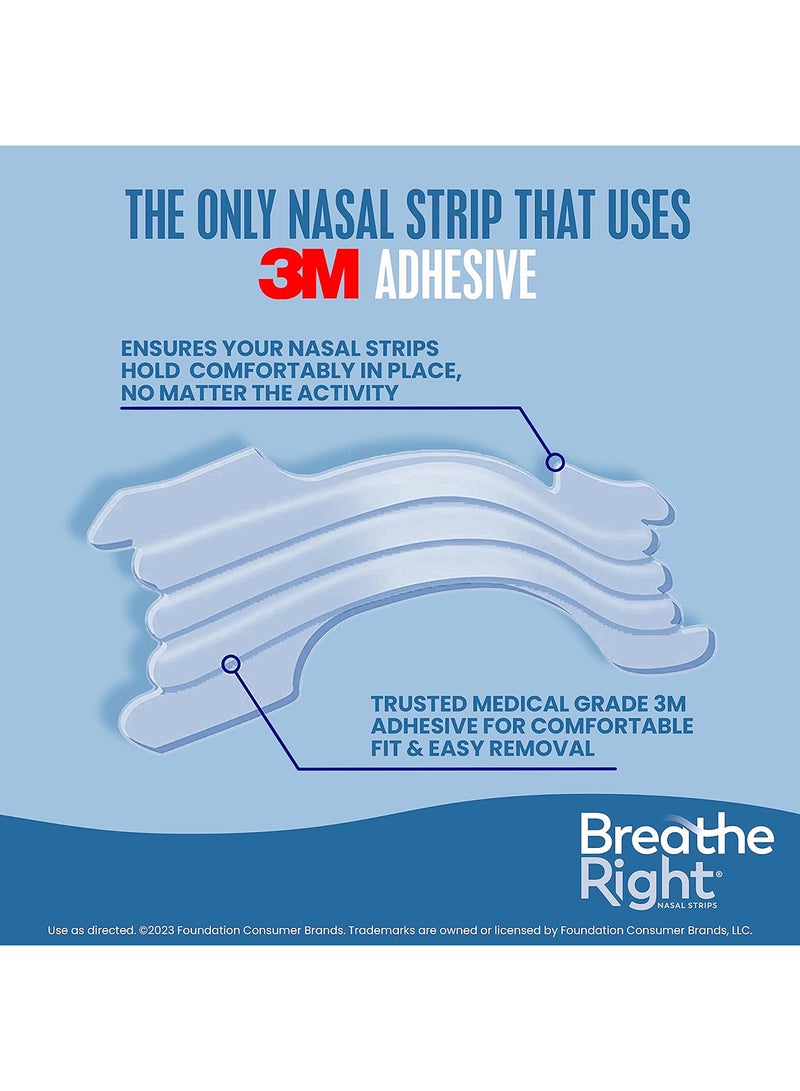 Breathe Right Pack Of 44 Nasal Strips Extra Strength Clear For Sensitive Skin - Image 5