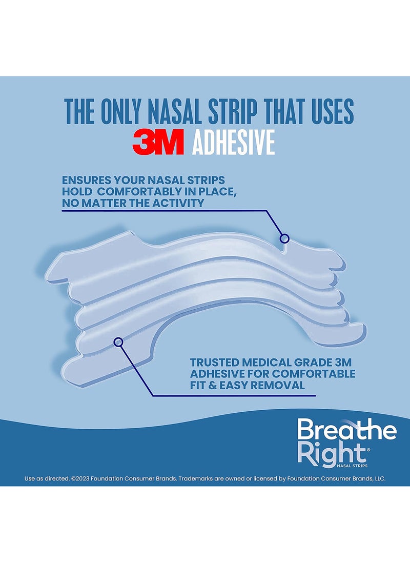 Breathe Right - Pack Of 44 Nasal Strips Extra Strength Clear For Sensitive Skin - Image 1