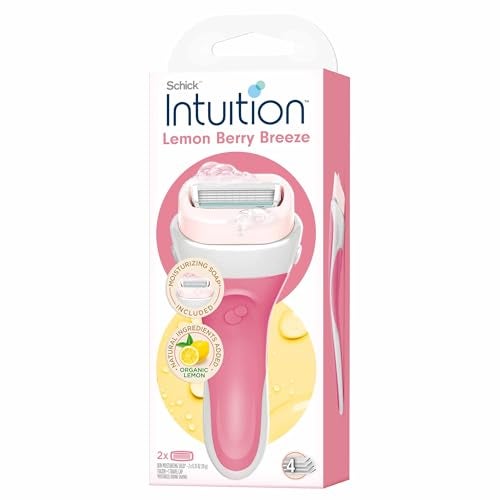 Intuition Schick Intuition Lemon Berry Breeze Razors for Women | 1 Razor & 2 Intuition Razor Blades Refill with Organic Lemon - Image 1
