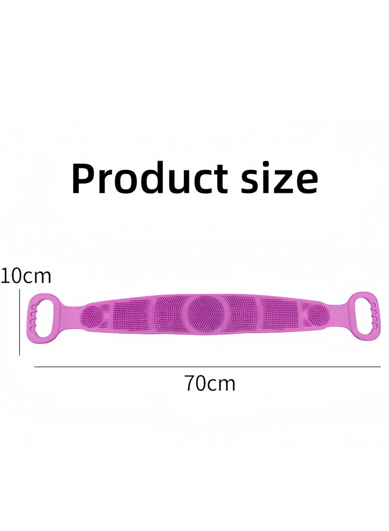 Silicone Bath Body Brush Back Cleaning Exfoliating Body Scrubber,Bath Shower Silicone Body Wash Scrubber Belt for Men and Women,70CM(Pink)  - Image 5