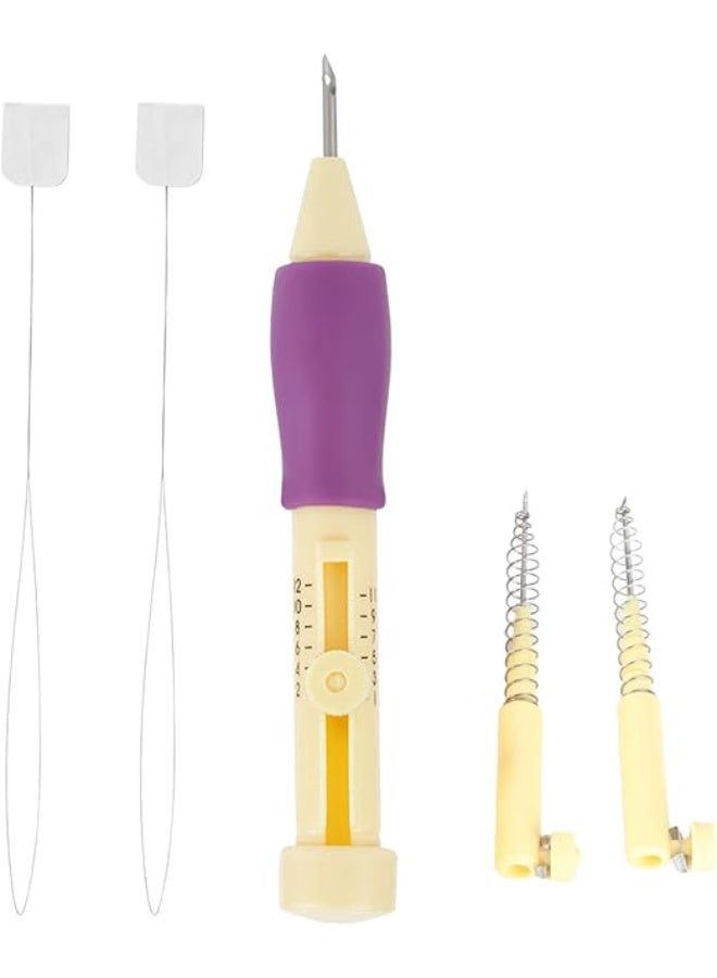 Embroidery Pen Punch Needle, Embroidery Needle for Crochet, Felting and Knitting - Magic Embroidery Pen Needle Threader Sewing Tool Kit for DIY Sewing Embroidery - Image 1