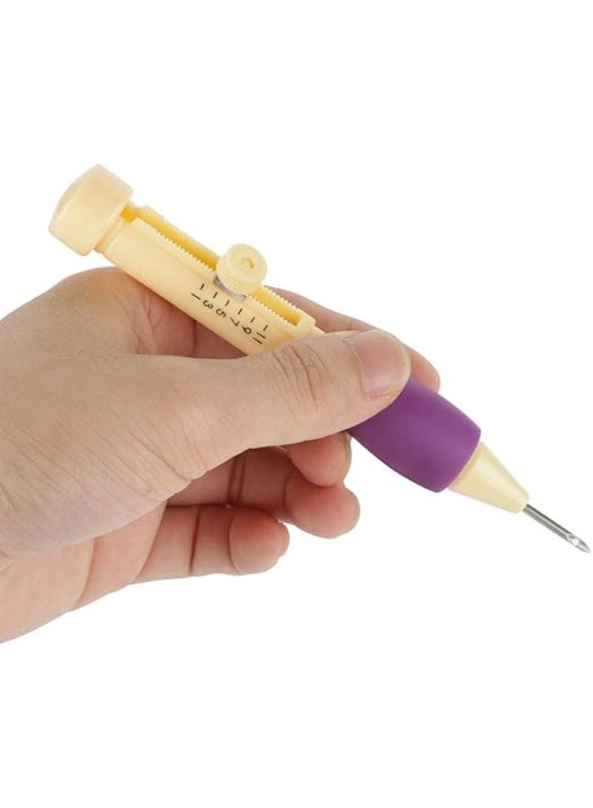 Embroidery Pen Punch Needle, Embroidery Needle for Crochet, Felting and Knitting - Magic Embroidery Pen Needle Threader Sewing Tool Kit for DIY Sewing Embroidery - Image 2