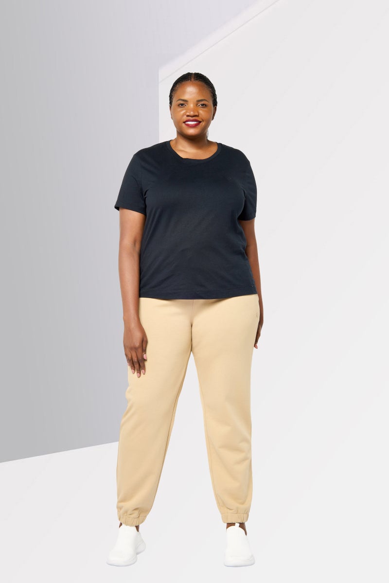 GANT Women Regular Fit Brand Logo Sweatpants, Dark Khaki  - Image 3