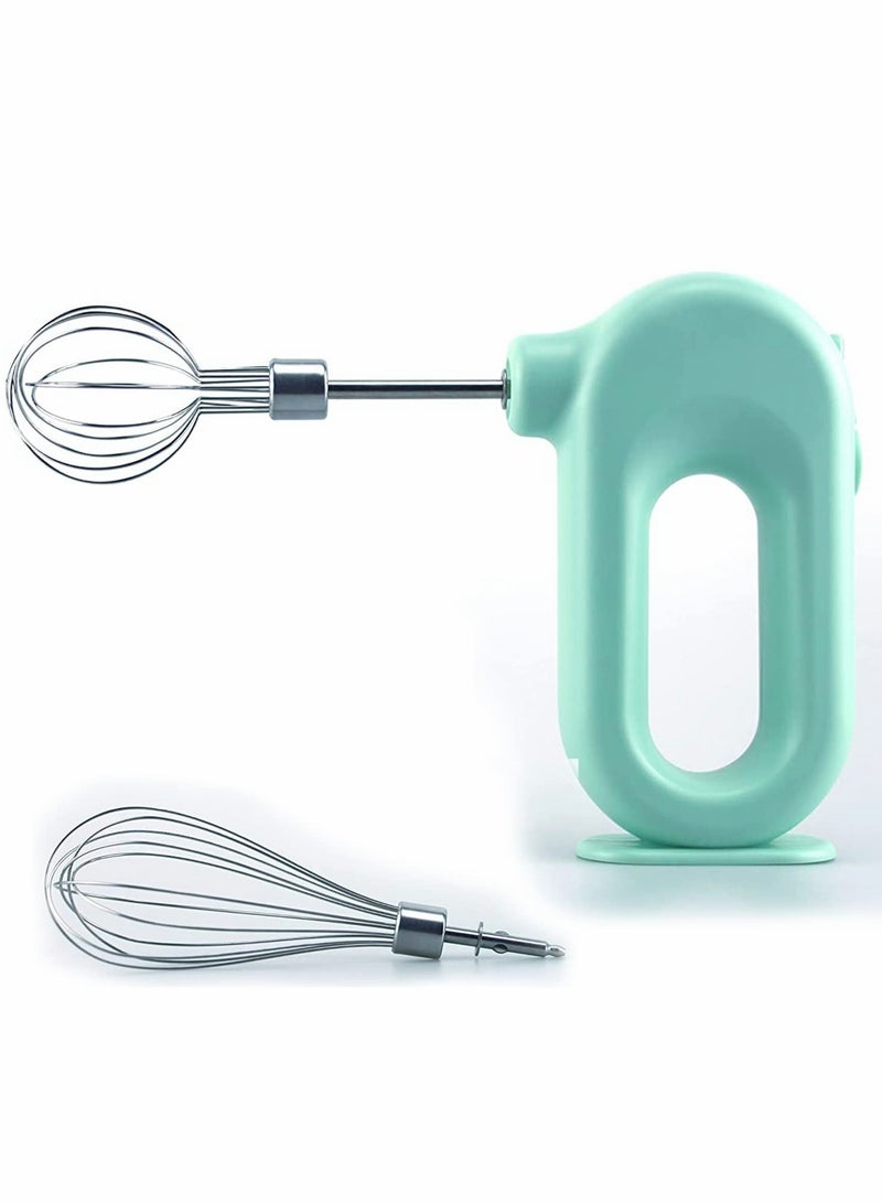 Compact Cordless Electric Mixer USB Rechargeable Egg Beater with 2 Detachable Whisks and 4 Speed Settings  - Image 1