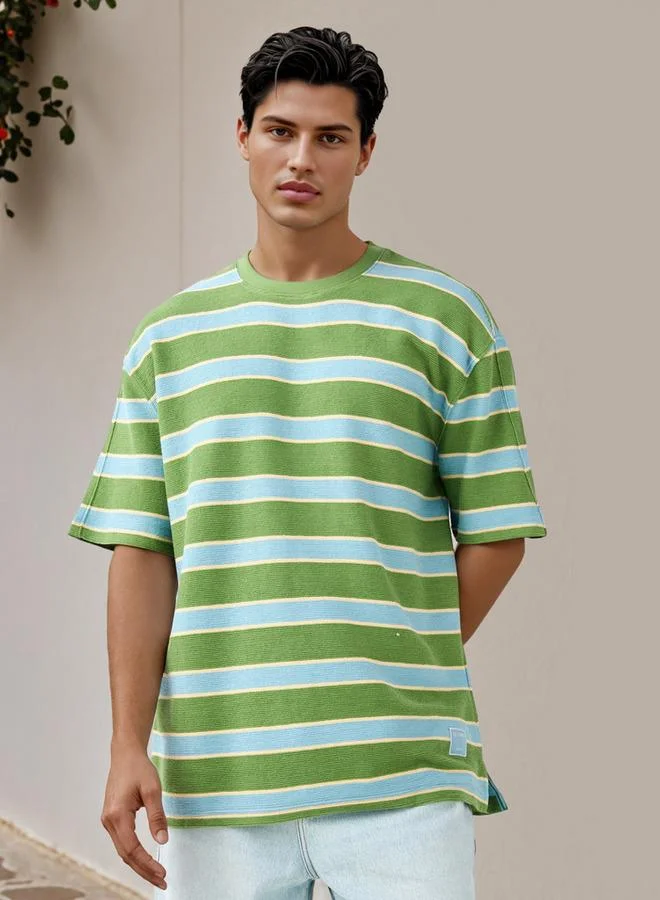 Lee Cooper Striped Crew Neck T-shirt