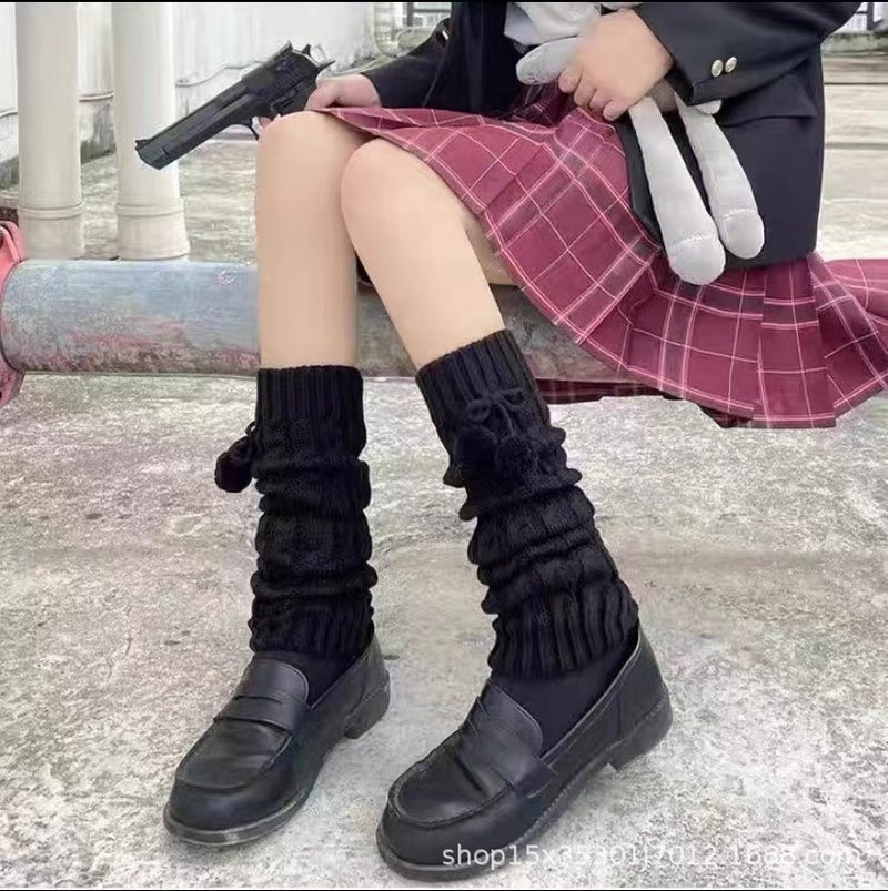 Generic White socks JK all-match spring and summer thin calf cover lolita lolita cute Japanese pile socks summer  - Image 2
