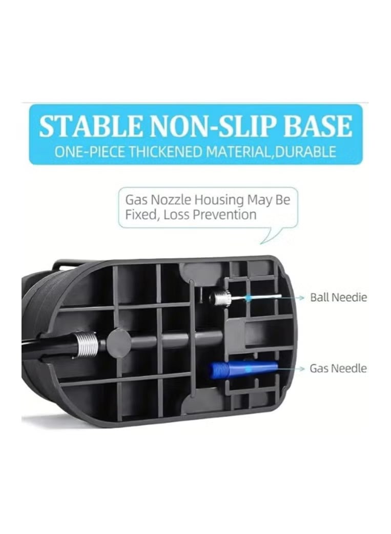 Portable Air Pump for Bicycle – 160 PSI Hand & Foot Bike Tire Inflator – Multi-Valve Air Compressor for Football, Basketball, Mountain Bikes & Inflatables – Black - Image 5