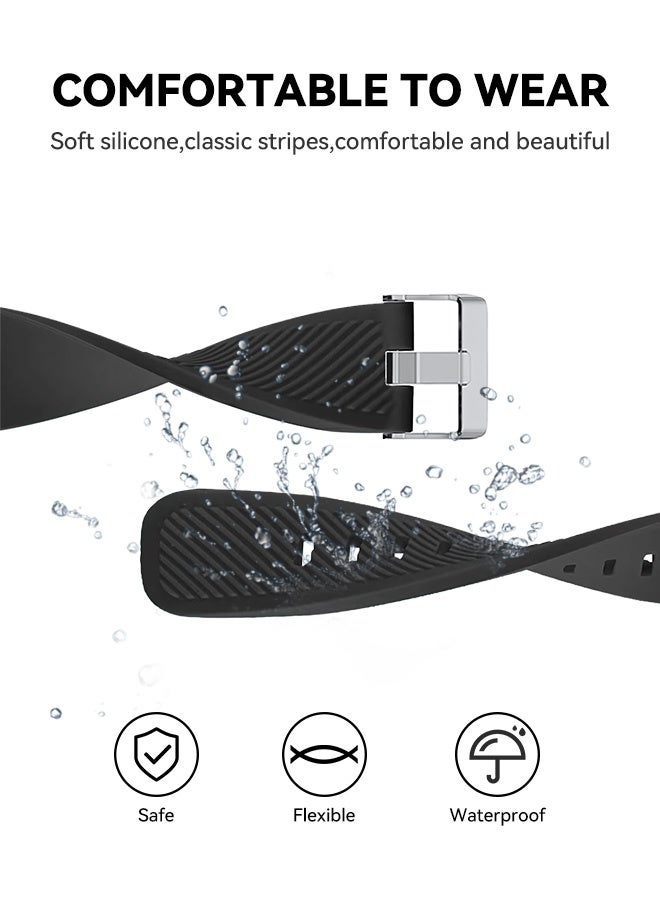 Tersely Sport Band Strap for Samsung Galaxy Watch 3 45mm / Samsung Gear S3 Frontier Classic, 22mm Soft Silicone Metal Buckle Replacement Bands Sports for Galaxy Watch 46mm - Image 2