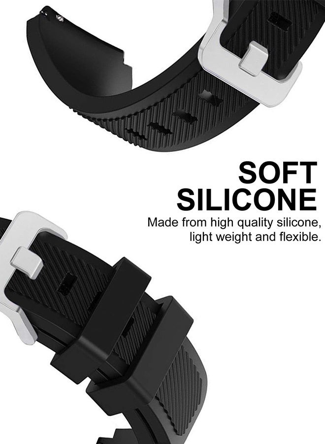 Tersely Sport Band Strap for Samsung Galaxy Watch 3 45mm / Samsung Gear S3 Frontier Classic, 22mm Soft Silicone Metal Buckle Replacement Bands Sports for Galaxy Watch 46mm - Image 5