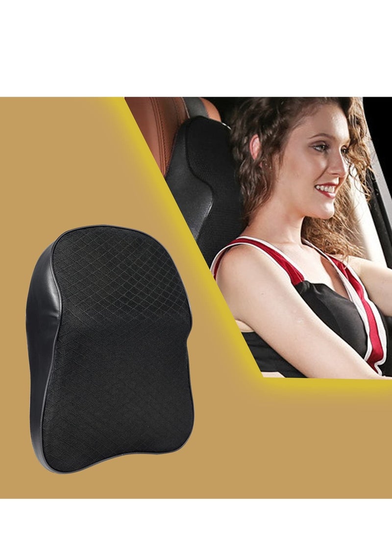 Excefore Car Seat Neck Pillow Durable Pure Memory Foam Neck Pillow Comfortable Ergonomic Breathable Removable Seat Headrest Pad for Neck Back Pain Relief - Image 1